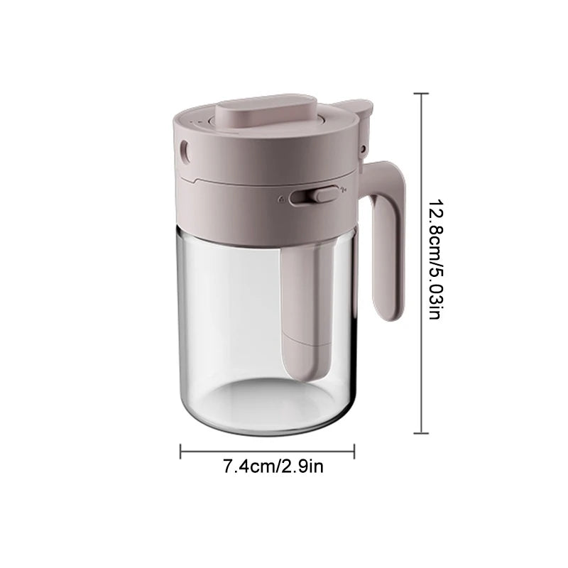 2-in-1 Glass Spice Jar with Spoon | Moisture-Proof Seasoning