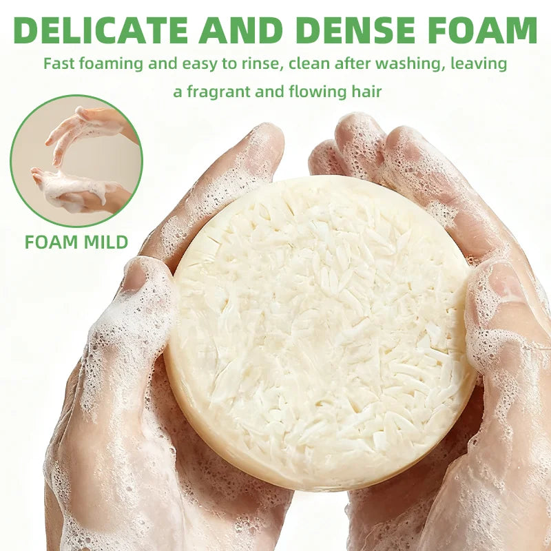 YUITIKUE Rice Protein Shampoo Bar – Frizzy & Fragile Hair 60g Solid Shampoo Bar Zpaxo