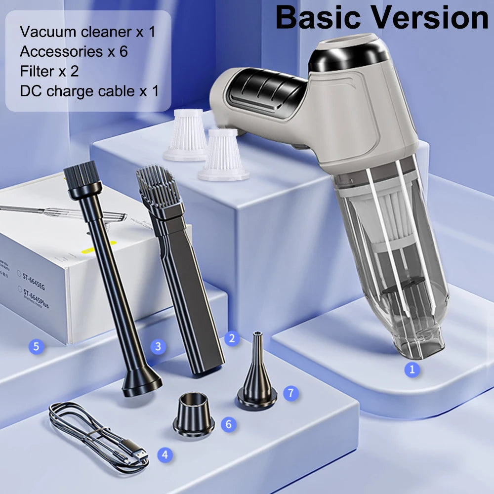 Car Vacuum Cleaner Wireless Duster Handheld Pump Home Portable