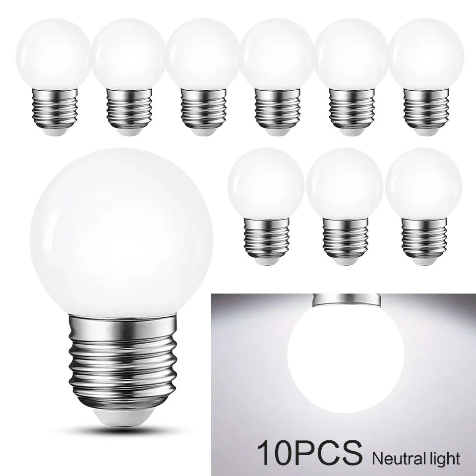 10pcs E27 LED Bulb 3W220V Energy Saving Decorative Light Lamp for Home Indoor Lighting High Brightness Lampara Bombillas Lampada Zpaxo Neutral White