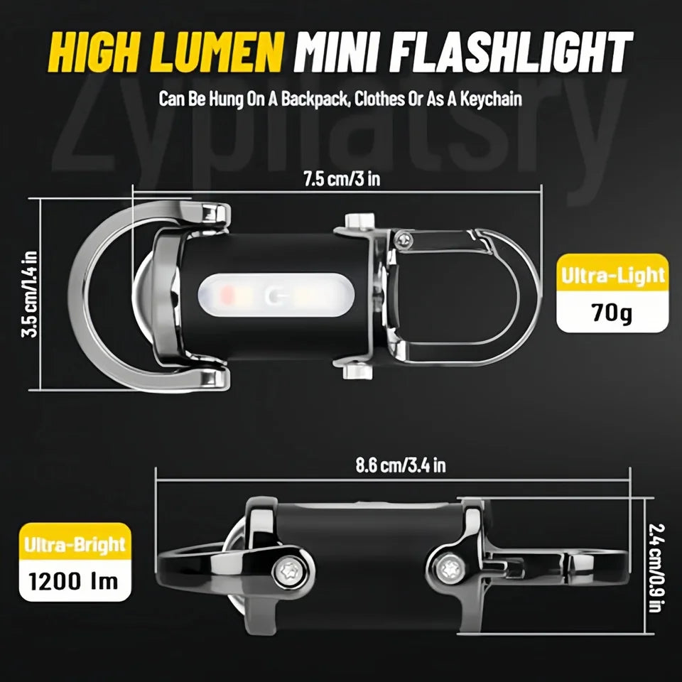 Mini USB Rechargeable LED Keychain Flashlight – Waterproof