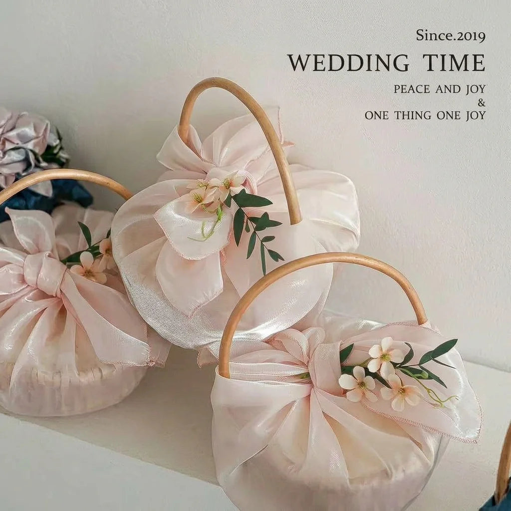Rattan Woven Floral Gift Basket – Wedding, Christmas & Events