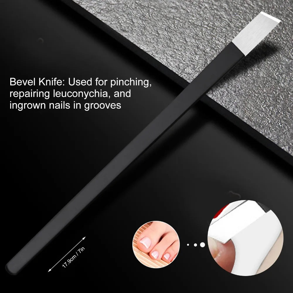 Stainless Steel Pedicure Knife Callus Shaver Storage Professional Foot Zpaxo