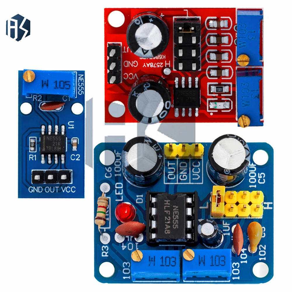 NE555 Pulse Frequency Duty Cycle Adjustable Module 5V-12V Square Wave Zpaxo