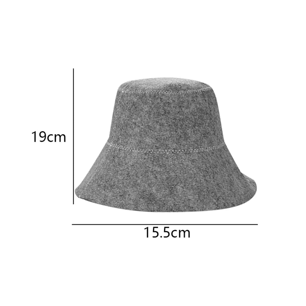 Sauna Felt Cap Bath Hat Sauna Hat Diameter 15.5cm Durable Good Water Absorption Hand Wash Recommended Portable for Men Women Zpaxo