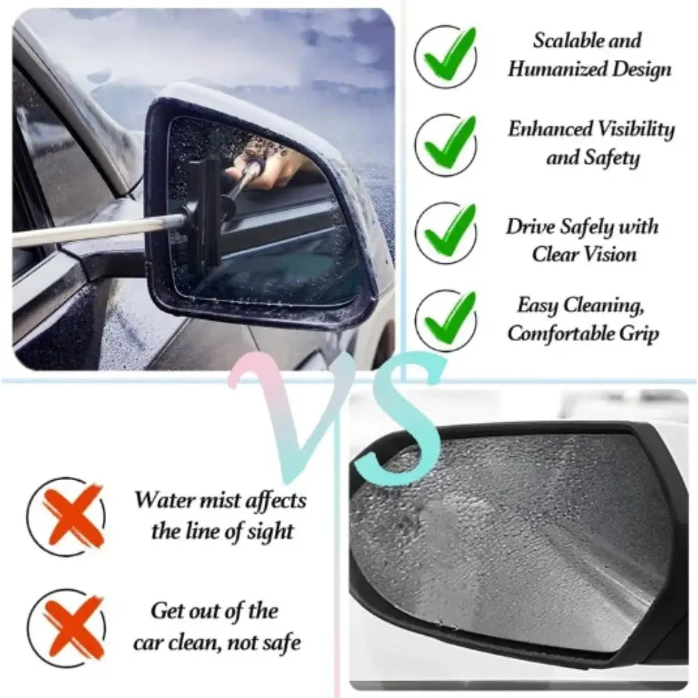 Stainless Steel Car Rearview Mirror Wiper Telescopic Retractable Zpaxo