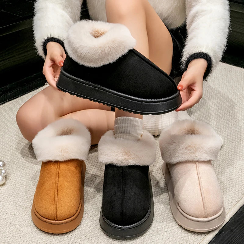 Women's Winter Slippers Arch Support Plush Indoor House Shoes