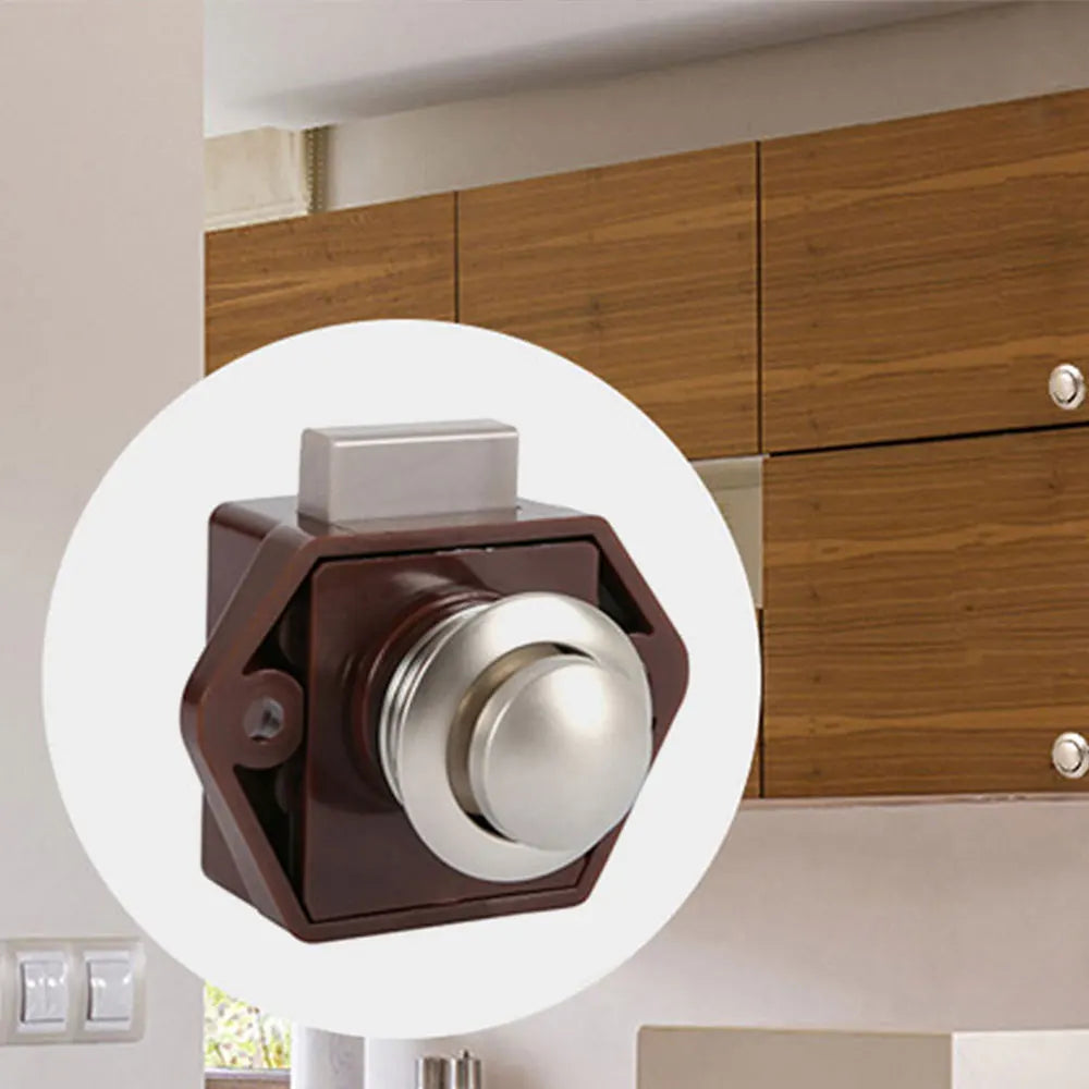 5-15 PCS 20mm Push Lock Campers Accessories set Furniture Hardware Button Locks RV Caravan Boat Drawer Latch Security Hardware Zpaxo