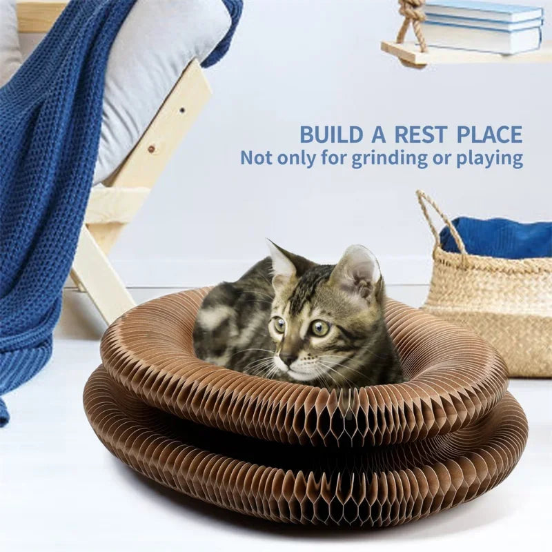 Pet Accordion Cat Scratching Board Grinding Claws Without Shaving