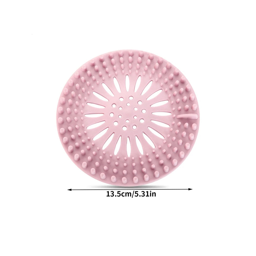 1PC Bathroom Hair Sink Sewer Filter Floor Drain Strainer Hair Stopper Shower Drain Cover Kitchen Sink Anti-blocking Zpaxo Pink