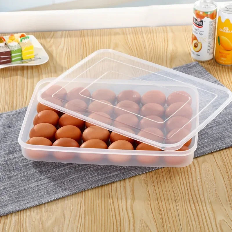 Hot 1PC 30 Grids Large Capacity Egg Box Refrigerator Storage Box Plastic Food Preservation Egg Storage Refrigerator Storage Box Zpaxo
