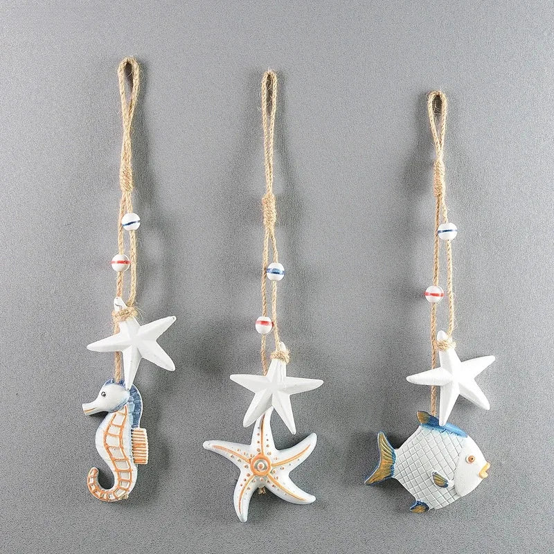 Mediterranean Wall Hangings Seahorse Fish Shell Decorations Creative