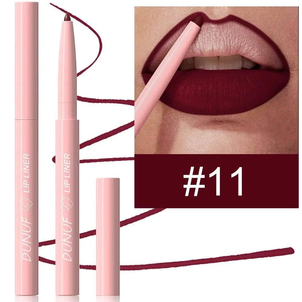 Lip Liner Pencil Long-Lasting Matte Creamy Plumping Lip Stain Waterproof Natural Nude Brown Slim Lip Liner Makeup Zpaxo 11