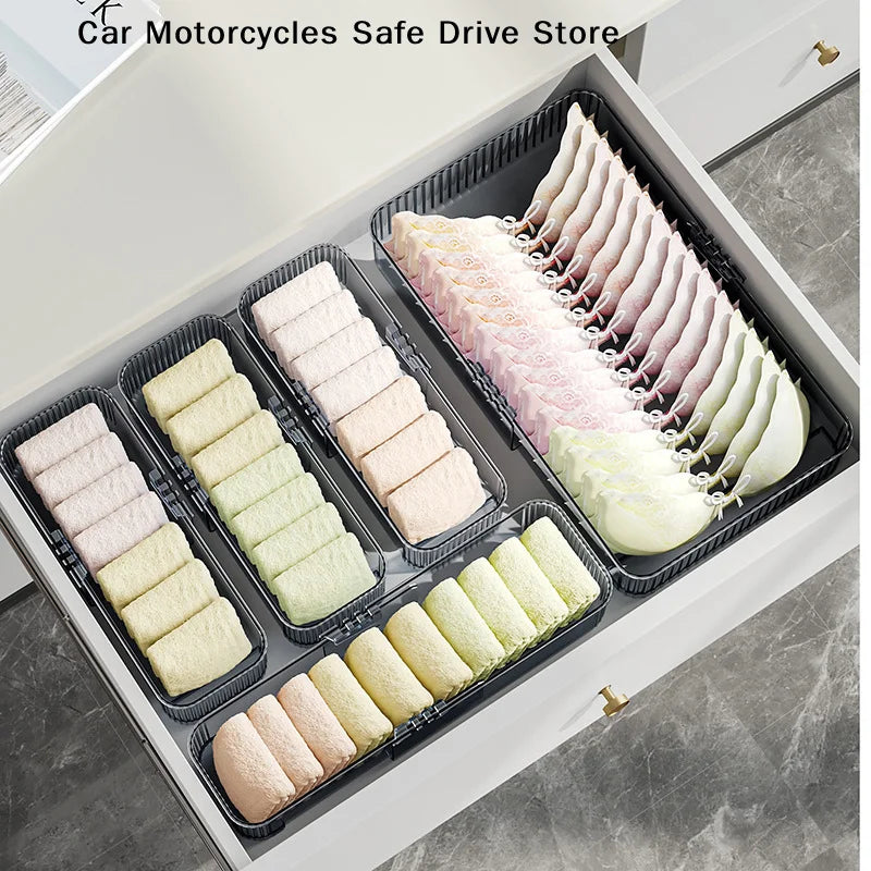 CMExpandable Drawer Organizer Storage Bins Plastic Divider Box