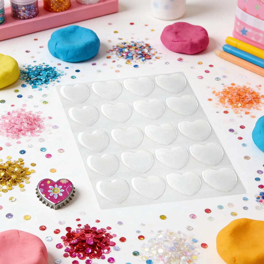 Sticky Gems 3D Convex Decorative Resin Clear Craft Stickers Sticky Gems For Home Office School Notebook Journal Phone Card Zpaxo