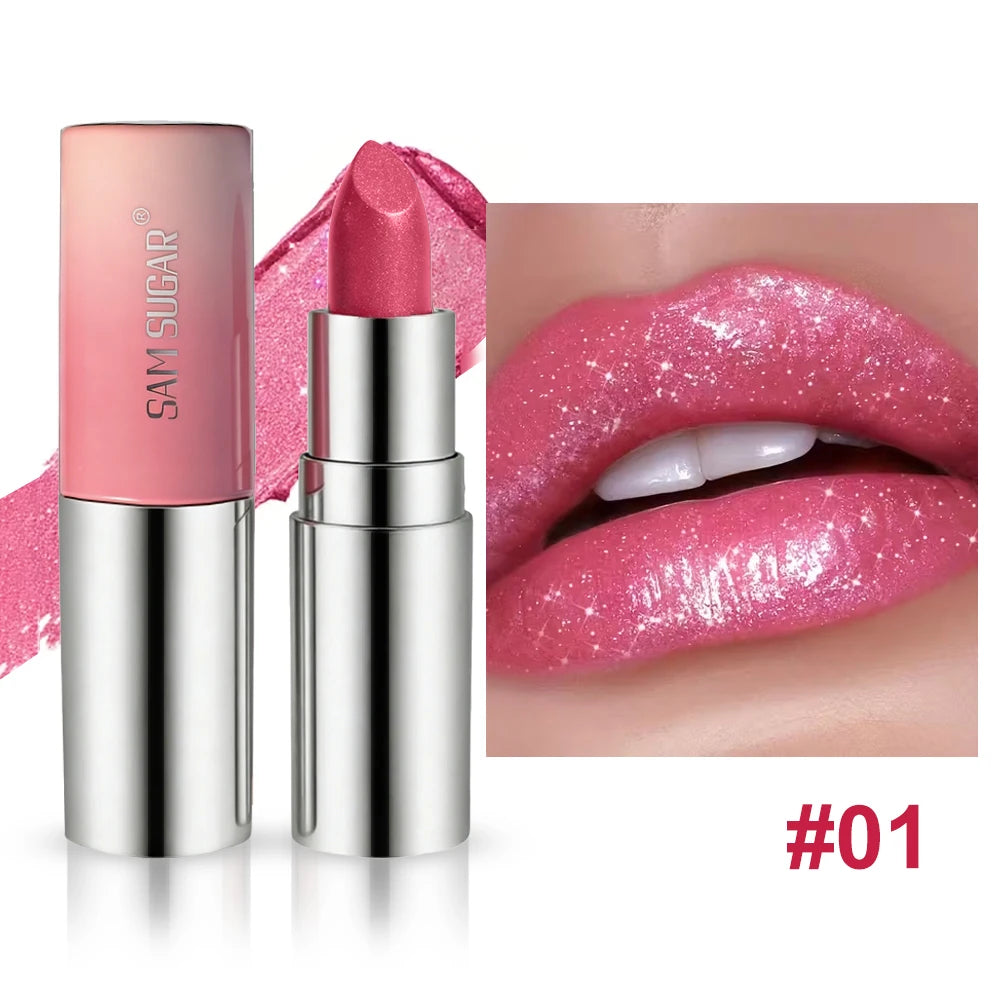 Waterproof Diamond Glitter Lipstick Long-lasting Easy-to-apply