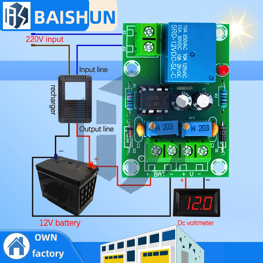 12V Auto-charging Board XH-M601 Intelligent Power Management Zpaxo Default Title