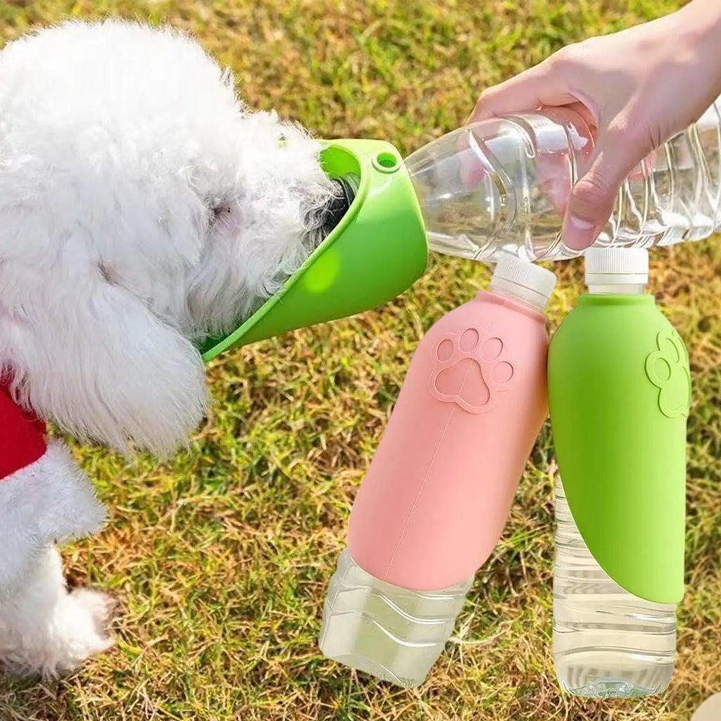 Foldable Dog Water Bottle 2-Pack – Portable Pet Travel Dispenser Pet Water Bottle Zpaxo