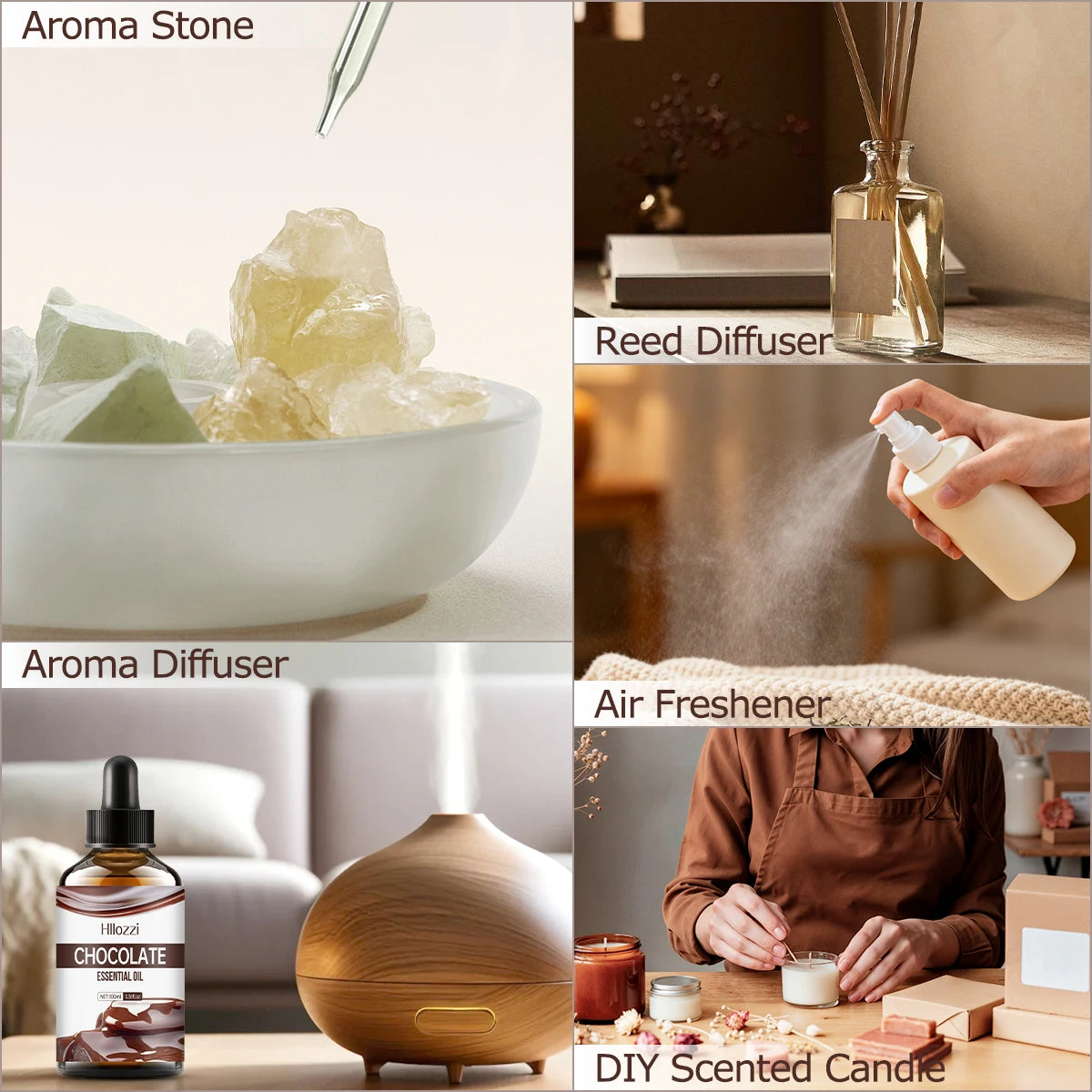 CHOCOLATE ESSENTIAL OIL Suitable Daily Care Various Skin Types Zpaxo