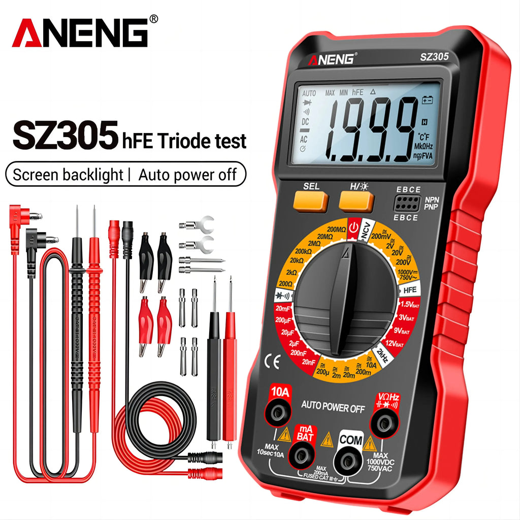 ANENG SZ305 Precision Tester NCV AC DC Digital Multimete True RMS