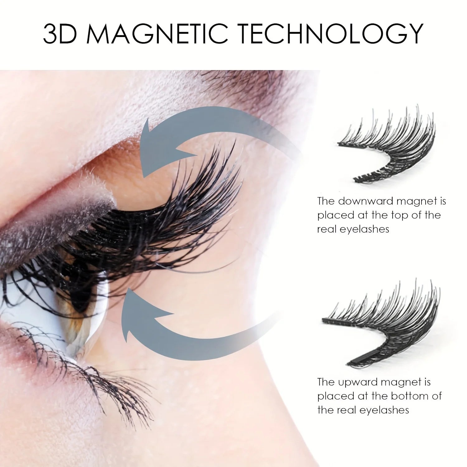 8pcs Magnetic Eyelash Kit Natural False Lashes Waterproof Eyelashes Extension Kit Reusable Wispy False Eyelashes Makeup Tools Zpaxo