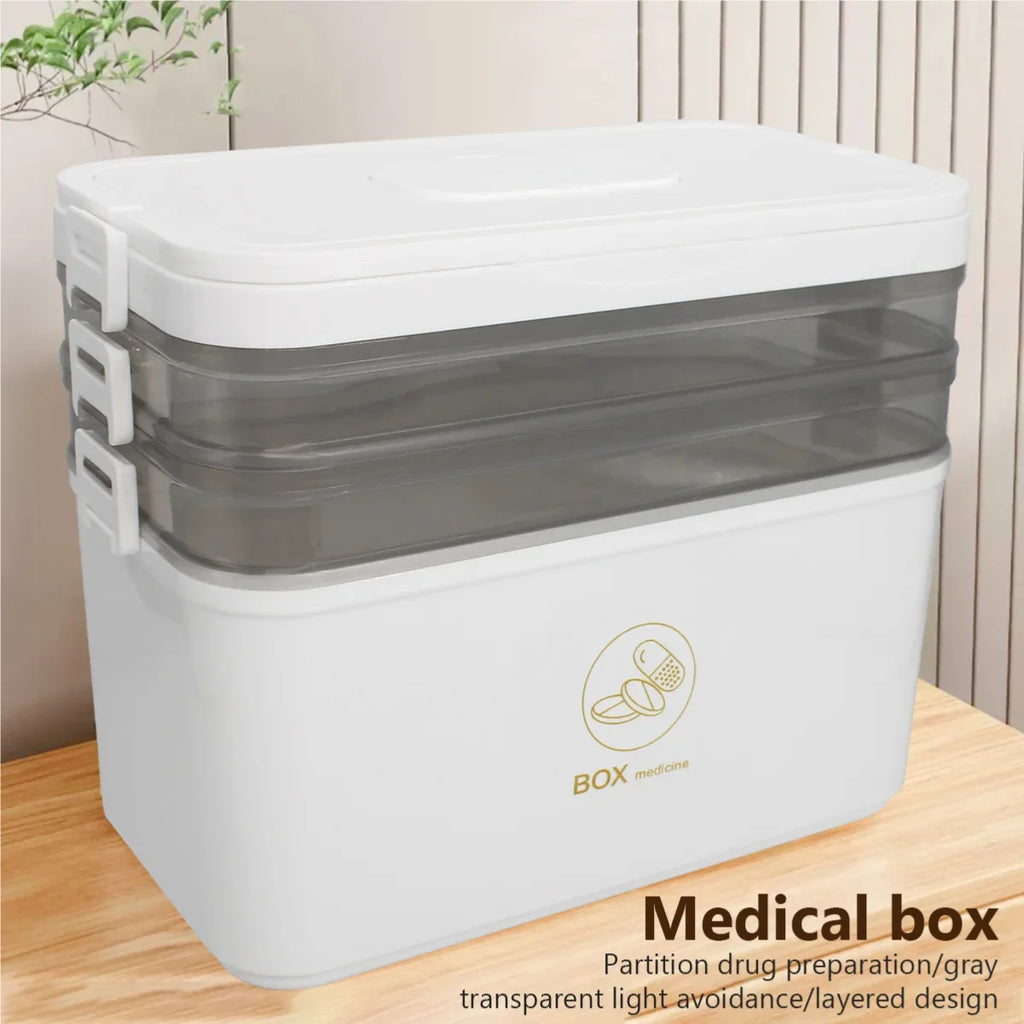 Large Portable Medicine Box – Family First Aid Storage Case First Aid Storage Case Zpaxo