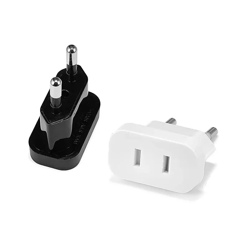 EU Plug Sockets Electrical European US To EU Plug Electrical Sockets Converter Travel Europe Power Plug Adapter Socket 4.0/4.8mm Zpaxo