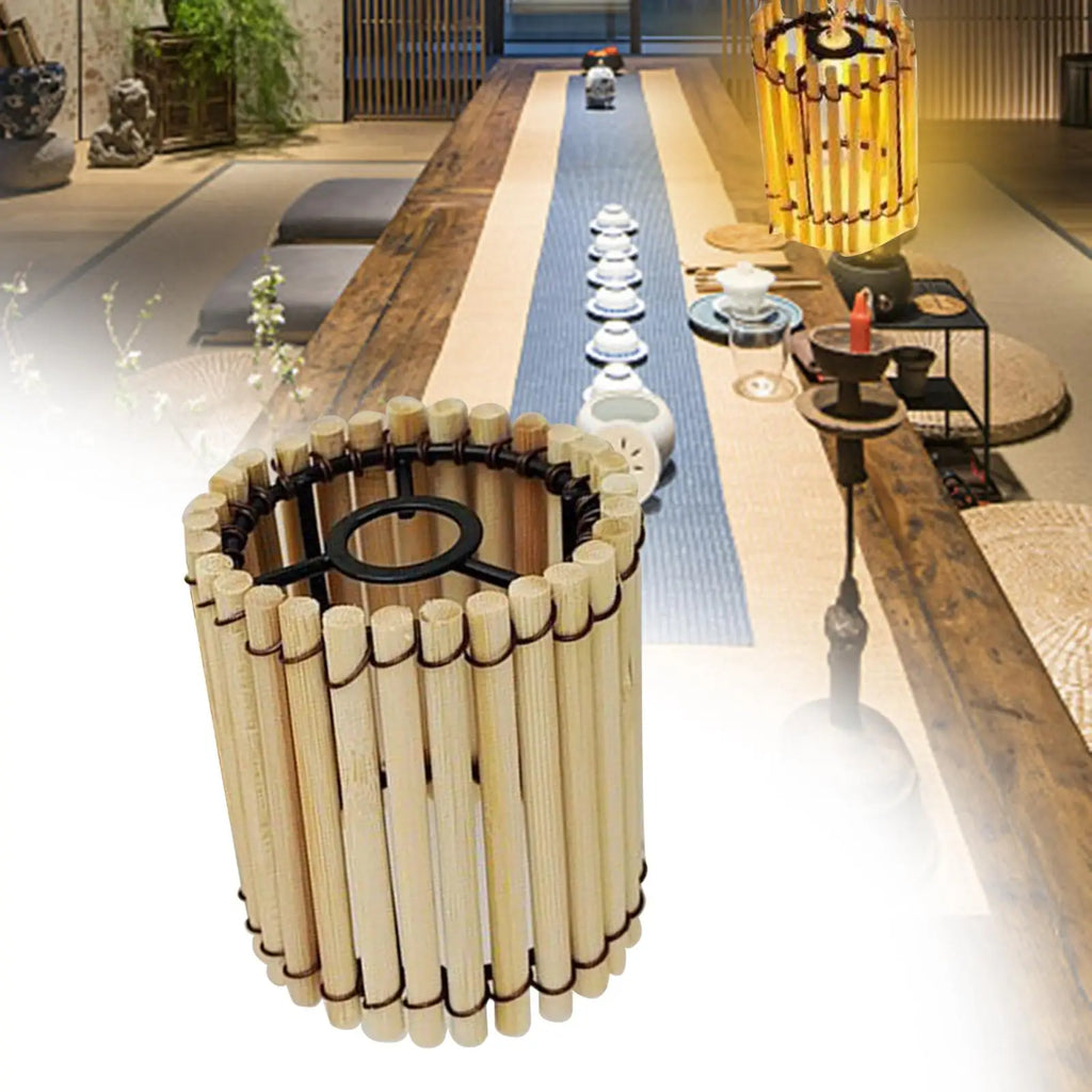 Pendant Light Cover Lampshade Wicker Light Fixtrues Atmosphere Lamp Shade Replacements for Lampshade Living Room Decor Zpaxo