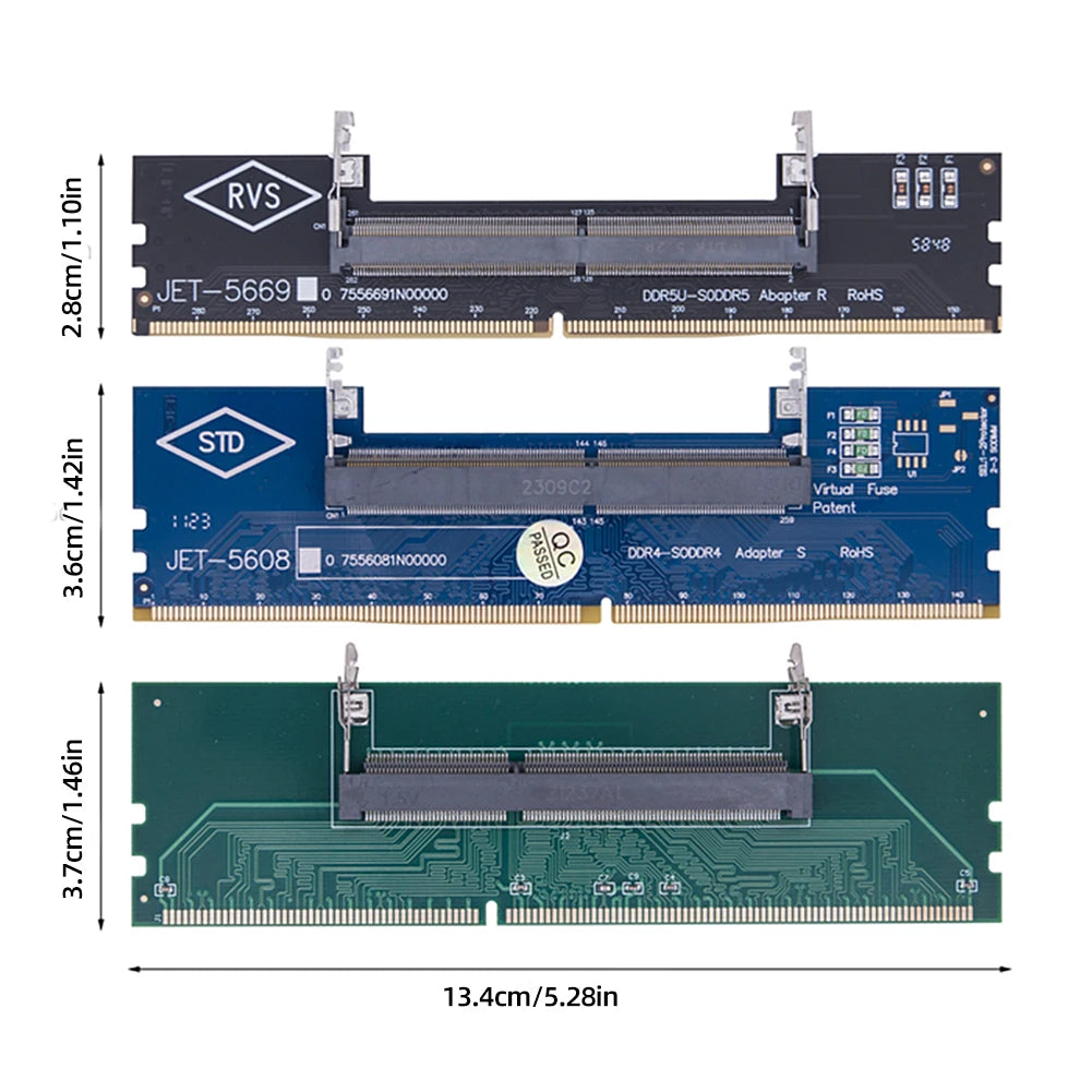 Laptop Desktop Memory Adapter Card DDR3 DDR4 DDR5 SO-DIMM DIMM Zpaxo