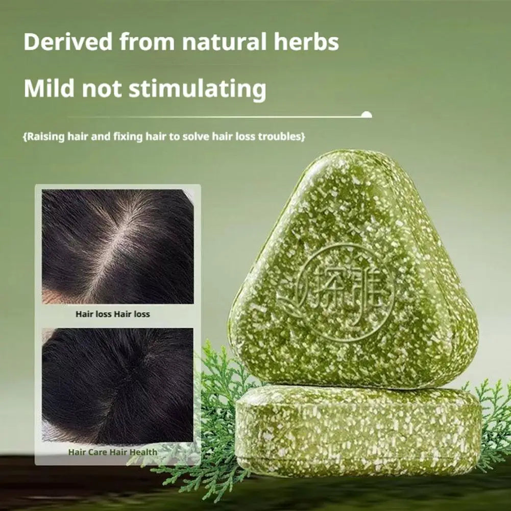 Natural Herbal Hair Growth Soap – Usman Grass & Platycladus Herbal Shampoo Soap Zpaxo