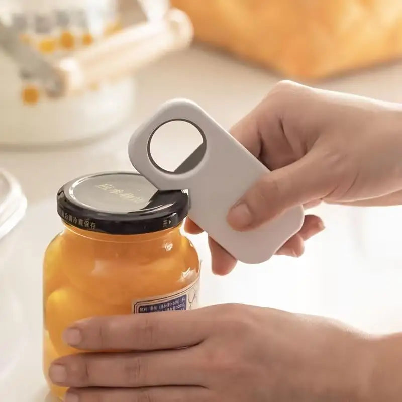 2pcs Stainless Steel 3-in-1 Opener – for Cans, Jars & Bottles, Easy Grip, Durable Kitchen Bar Tool Zpaxo