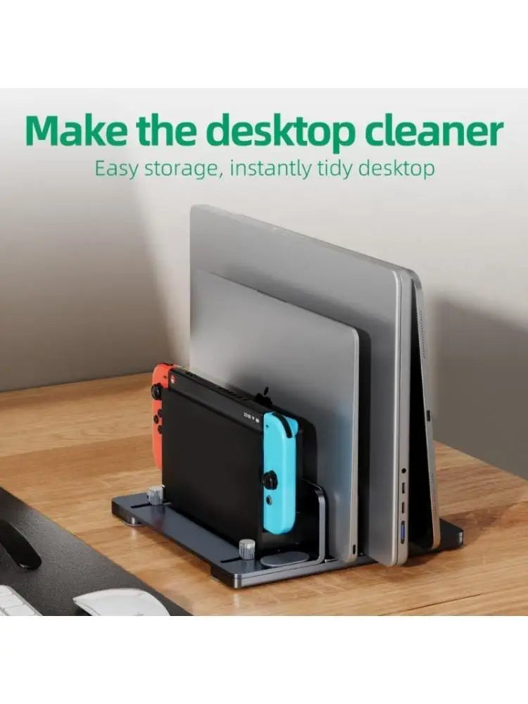 652F Vertical Laptop Holder Desk Organise Laptops Tablets Storage Zpaxo