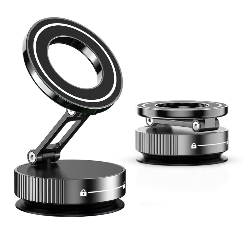 Vacuum Adsorption Car Phone Holder 360° Rotating Strong Suction Holder for Mobile Phone Desktop Live Streaming Zpaxo Black