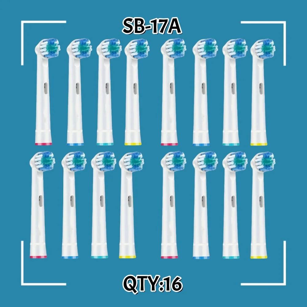 4 16 Electric Toothbrush Head Oral B Sensitive Replacement Brush Zpaxo SB17A-16pcs