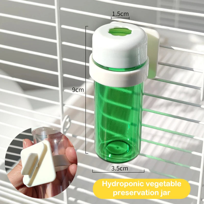 Supplies Bird Parrot Feeder Cage Vegetable Holder Preservation Jar Zpaxo A4
