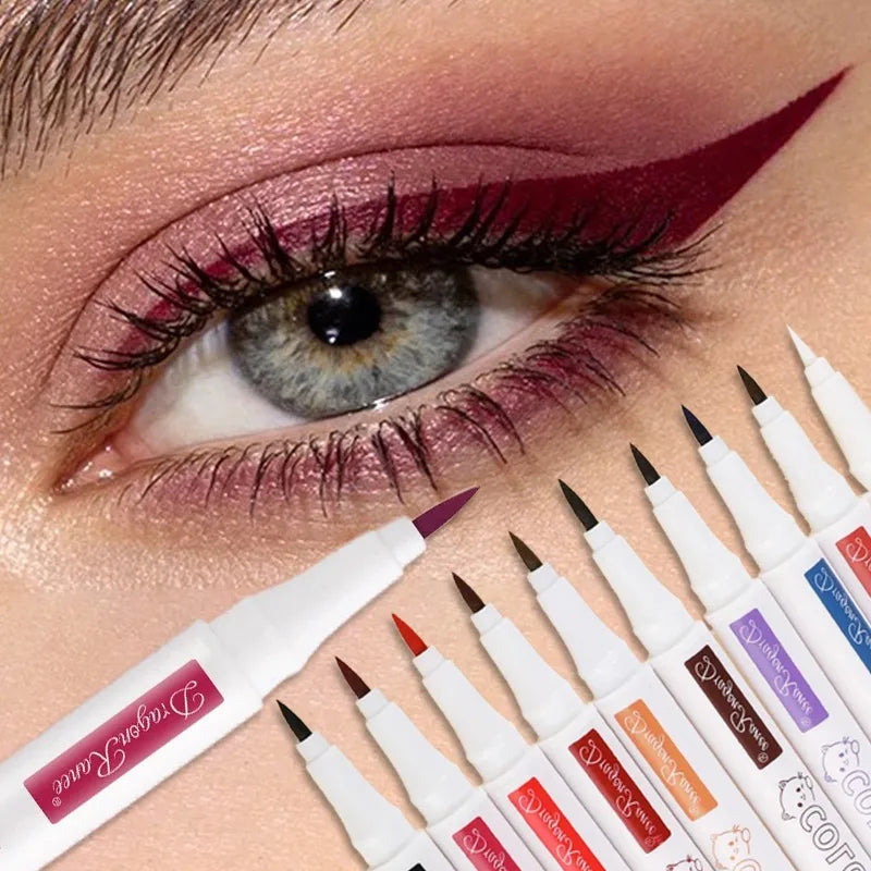 10 Colors Water-based Eyeliner Liquid Matte Red Quick-drying