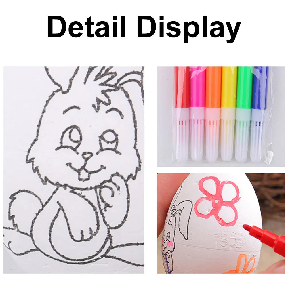 Easter Eggs Painting DIY Design Boys Girls Paintable Doodle Egg