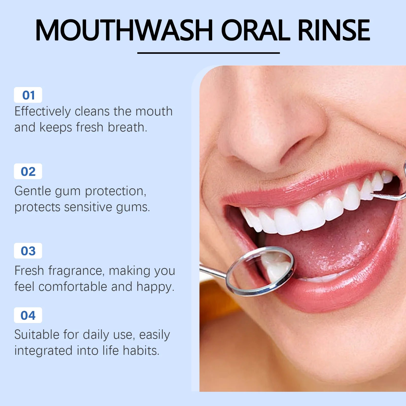 Fresh Breath Mouthwash - Herbal Gum-Care Mouthwash for Oral Care, Eliminating Bad Breath, Freshening the Mouth Zpaxo