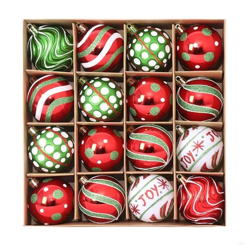 Glittering Christmas Ball Baubles Ornament Shatterproof Tree Hangings