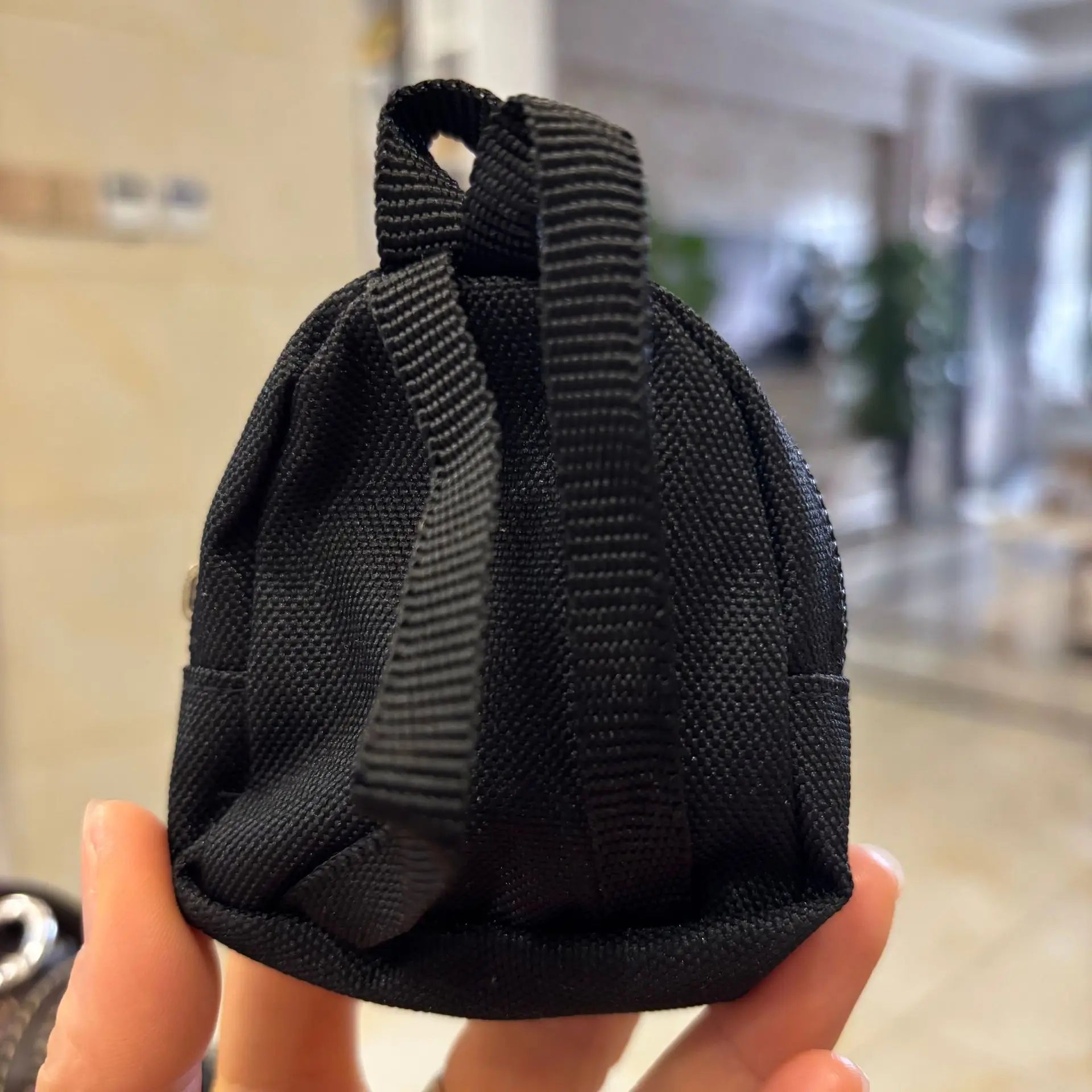 Mini Wallet Coin Purse Double-shoulder Zipper Keychain Backpack