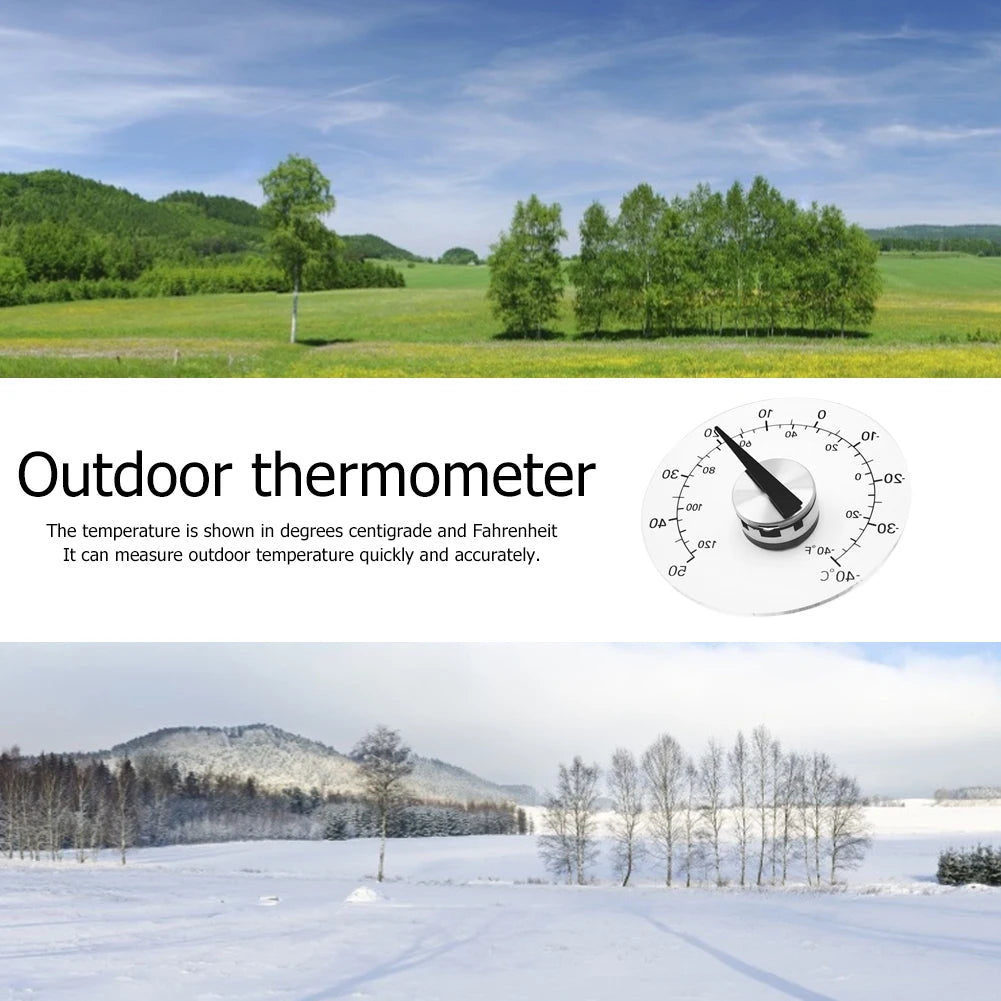 Mini Pointer Temperature Meter Monitor Thermometer Window Wall Indoor