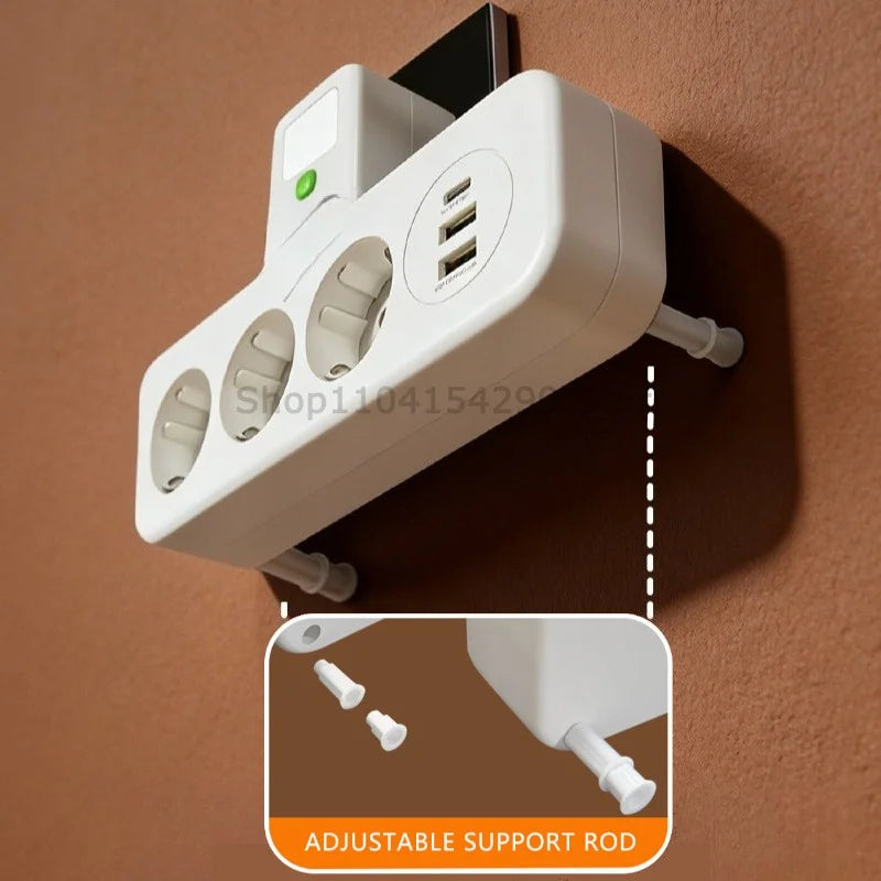 Multi-socket Power Strips Strip 3 Plugs USB Socket Electric Outlet Fast Charger Desktop Charging USB Electrical Adapter Socket Zpaxo