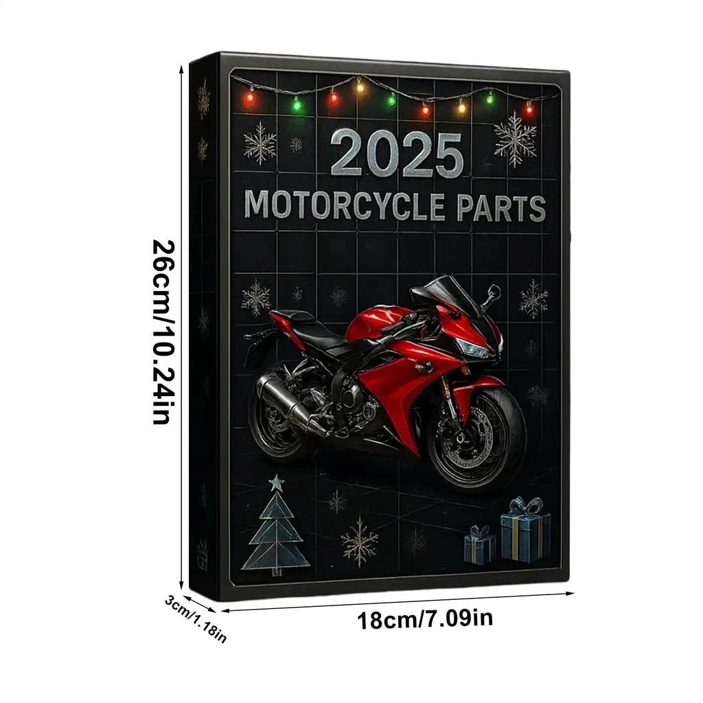 2025 Christmas Advent Calendar 2D Acrylic Motorcycle Ornament 24 Days