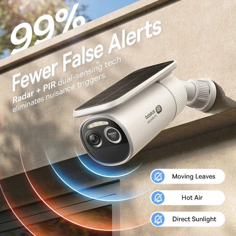 Baseus Security S2 Outdoor Camera 4K Clarity Solar Wireless Wifi