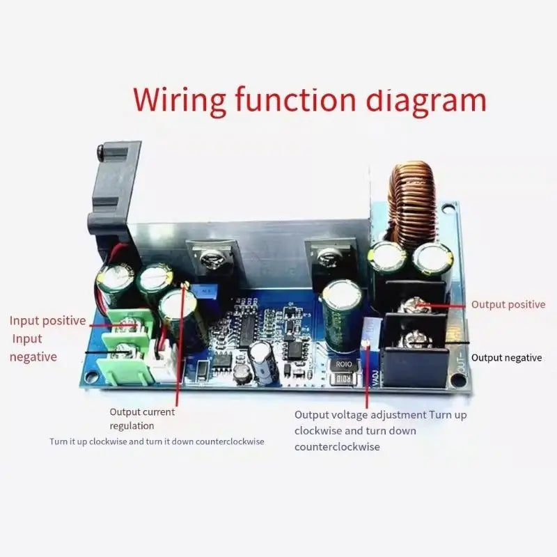 652F High Power Converter 600W 25A Step Down Constant Current Power Supply Module 12-75V to 2.5-50V Power Module Zpaxo