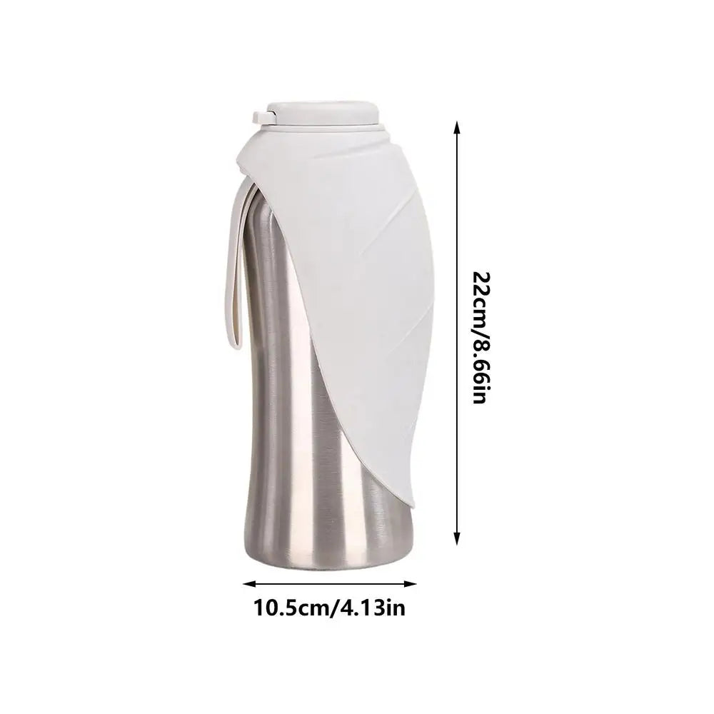 Dog Water Bottle Portable Handle Large Stainless Steel Cup Travel