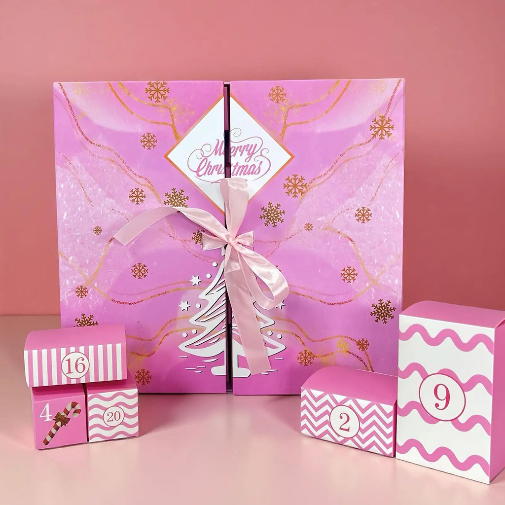 Reusable Calendar Advent 24-Grid Christmas Countdown Refillable