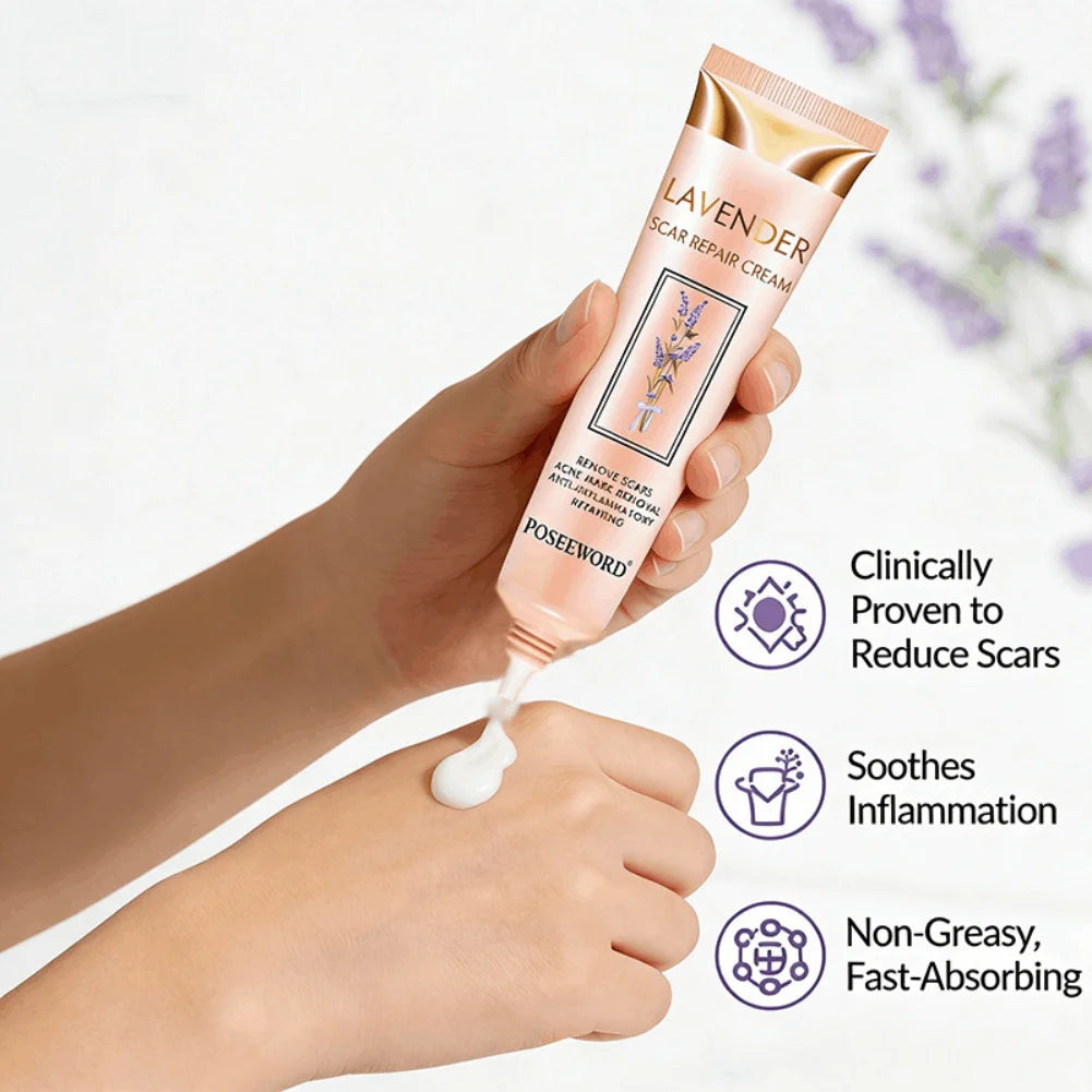 Lavender Scar Repair Cream – Fades Acne Marks & Smoothes Skin Scar Repair Cream Zpaxo