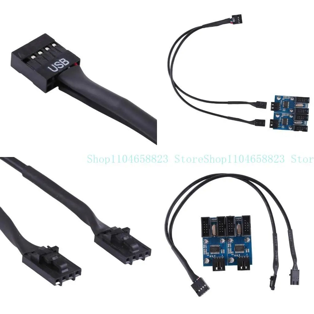 652F Motherboard 1 to 2/4 9-Pin USB HUB USB 2.0 9pin Connector Adapter Port Multilier Zpaxo China Mainland