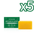 Jaysuing Turmeric Botanical Soap – Cleanse, Moisturize & Exfoliate Botanical Bar Soap Zpaxo 100g Boxed X 5PCS